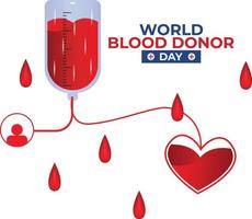 mondo sangue donatore giorno vettore