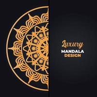 mandala, islamico sfondo, lusso design. un' nero sfondo con un' oro modello quello dice islamico mandala sfondo ' vettore