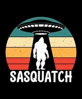 sasquatch bigfoot vettore maglietta design