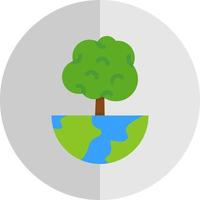 mondo alberi vettore icona design