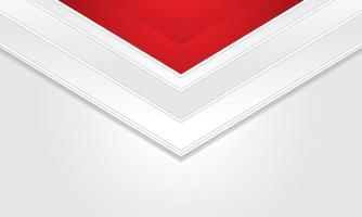 sfondo bianco astratto esagonale con forma di cornice rossa. eps 10 vettore