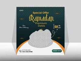 speciale Ramadan date sociale media inviare design 2023. vettore