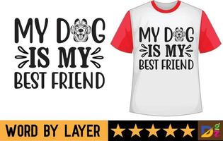 mio cane è mio migliore amico svg t camicia design vettore