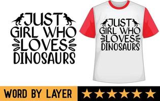 appena ragazza chi gli amori dinosauri svg t camicia design vettore