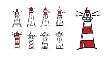 faro, mano disegnato stile, vettore illustrazione.