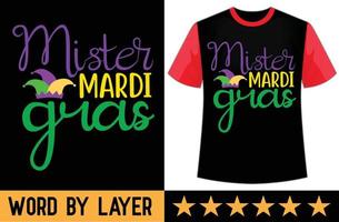 signore mardi gras svg t camicia design vettore