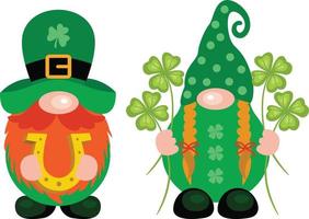 st patrick S giorno divertente gnomi vettore