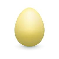 giallo 3d Pasqua uovo. realistico vettore design elemento su bianca sfondo.