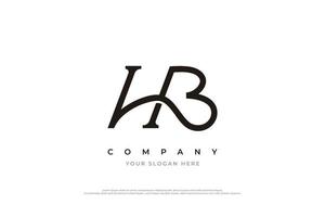 iniziale lettera hb logo design vettore