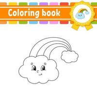colorazione libro per bambini. allegro carattere. vettore illustrazione. st. Patrick giorno. . nero contorno silhouette. isolato su bianca sfondo.