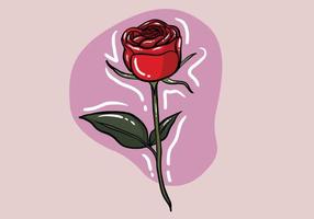 mano disegnato rosa fiore vettore disegno, bellissimo rosa fiore arte e illustrazione isolato su sfondo