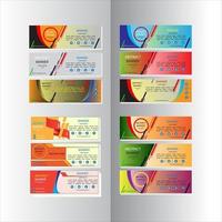 set di modelli web banner design astratto vettore