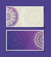 set di banner con Mandala vettore