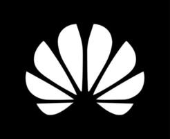 huawei marca logo Telefono simbolo bianca design Cina mobile vettore illustrazione con nero sfondo