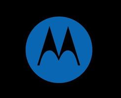 motorola marca logo Telefono simbolo blu design Stati Uniti d'America mobile vettore illustrazione con nero sfondo