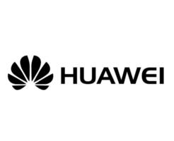 huawei marca logo Telefono simbolo con nome nero design Cina mobile vettore illustrazione