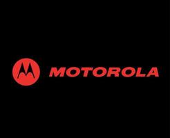 motorola logo marca Telefono simbolo con nome rosso design Stati Uniti d'America mobile vettore illustrazione con nero sfondo