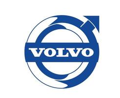 volvo marca logo auto simbolo con nome blu design svedese automobile vettore illustrazione