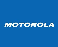 motorola marca logo Telefono simbolo nome bianca design Stati Uniti d'America mobile vettore illustrazione con blu sfondo