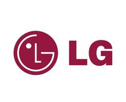 lg logo marca Telefono simbolo con nome rosso design Sud Corea mobile vettore illustrazione