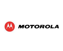 motorola logo marca Telefono simbolo rosso con nome nero design Stati Uniti d'America mobile vettore illustrazione