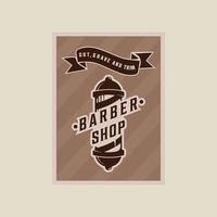 barbiere negozio retrò vettore manifesto illustrazione modello grafico design. barbiere bandiera per attività commerciale con Vintage ▾ stile