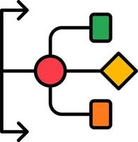 icona del vettore del diagramma di flusso