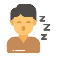 un icona di addormentato uomini vettore design