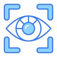sorprendente vettore design di occhio serratura, retina scansione icona