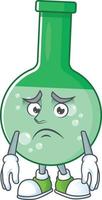 verde chimico bottiglia cartone animato personaggio vettore