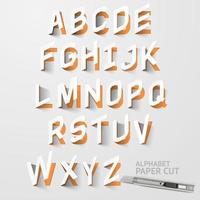disegni di carta tagliata alfabeto maiuscolo vettore