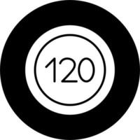 120 velocità limite vettore icona