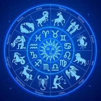 cerchio di segni zodiacali astrologia. illustrazioni vettoriali. vettore