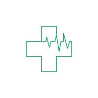 più medico magro linea cuore pulse simbolo logo vettore