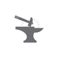 martello ferro silhouette semplice simbolo vettore