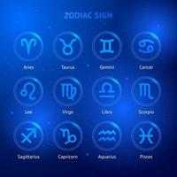 icone del segno zodiacale. vettore