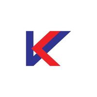 lettera vk colorato geometrico linea logo vettore