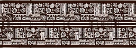 africano tribale modello, senza soluzione di continuità etnico ripetuto linea design motivi vettore