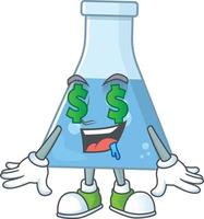 blu chimico bottiglia cartone animato personaggio vettore
