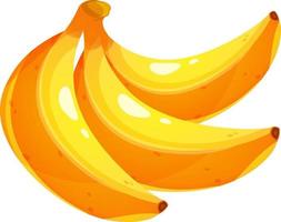 mazzo di banane nel cartone animato su trasparente sfondo. banane su ramo, succoso banane vettore