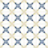 azulejos blu e giallo senza soluzione di continuità modello vettore