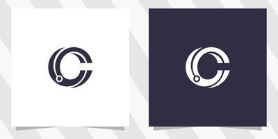lettera cc c logo design vettore