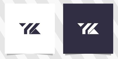 lettera yk ky logo design vettore
