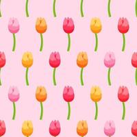 senza soluzione di continuità modello di tulipani vettore