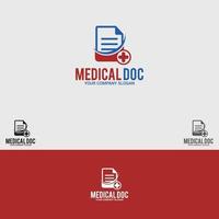 modello di vettore di progettazione logo medico-doc