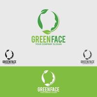 modello di vettore di progettazione logo green-face