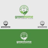 modello di vettore di progettazione di logo di casa verde