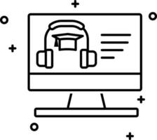 elearning vettore icona su trasparente sfondo. schema elearning vettore icona.