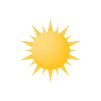 sole 3d icona. tempo metereologico luce del sole design. vettore illustrazione