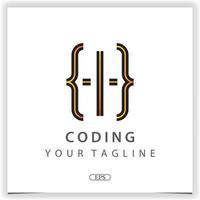 semplice codifica o programmatore logo premio elegante modello vettore eps 10